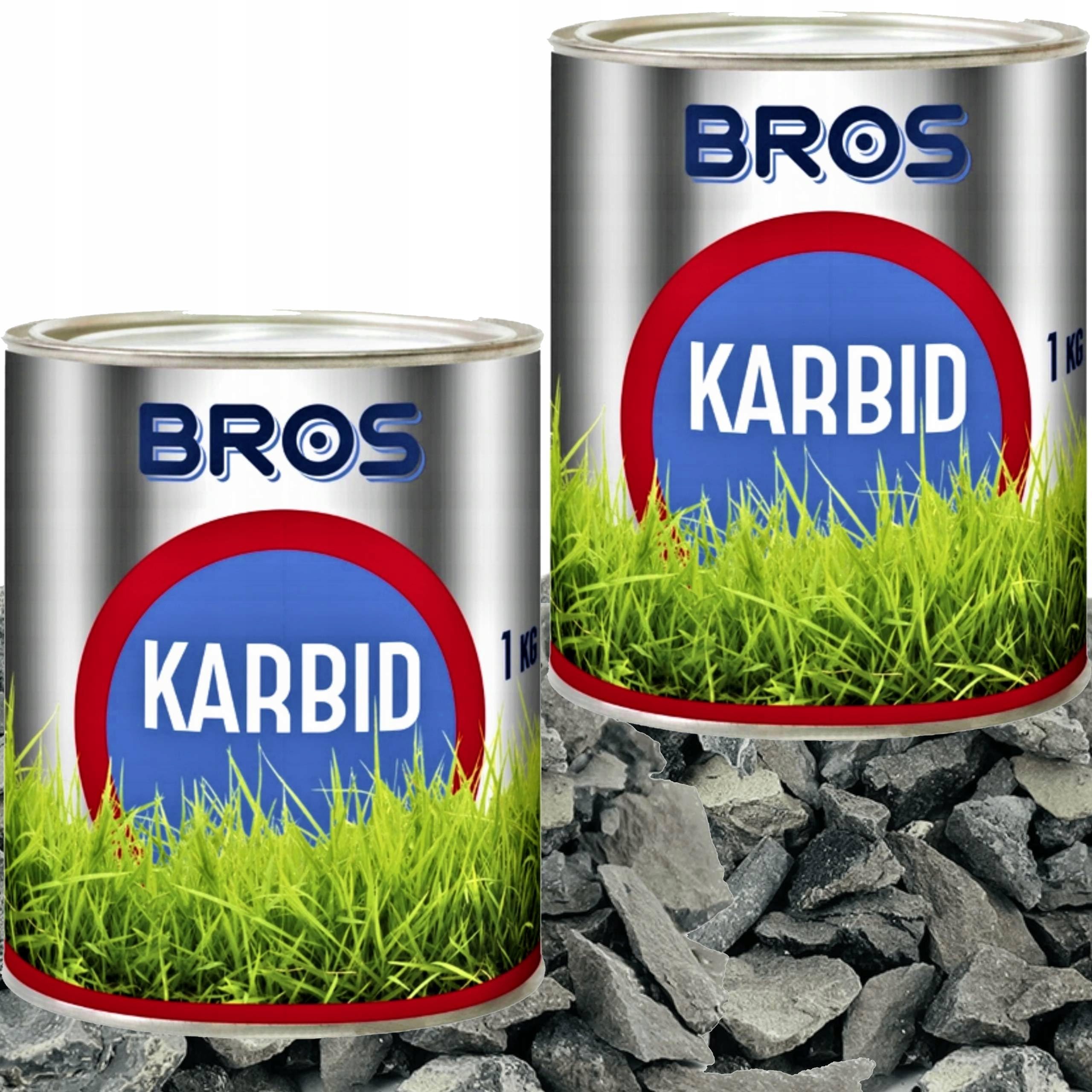 BROS Calciumcarbid 2er-Set 2kg – Maulwurf & Wühlmaus Abwehr für Garten